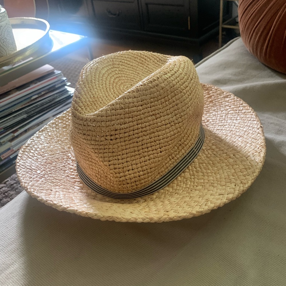 Treasure & Bond Tan and Black Straw Hat